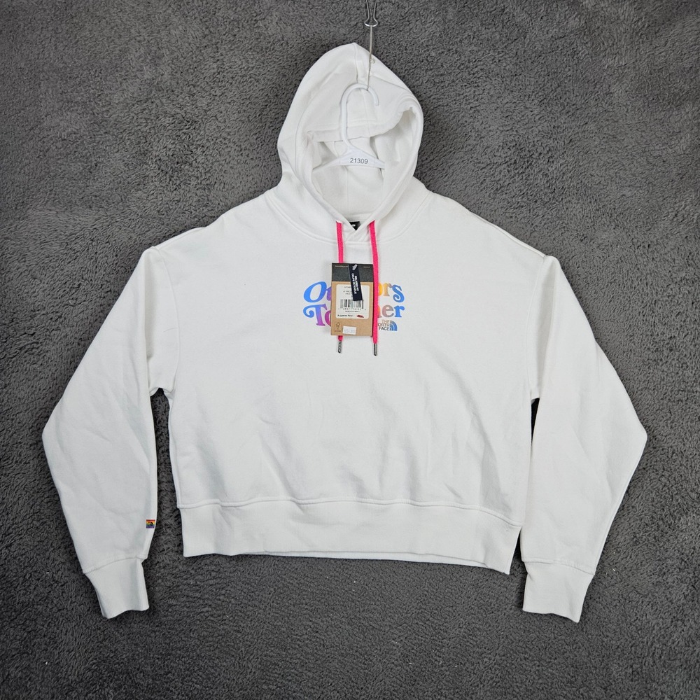 The North Face Pride Hoodie Womens Medium White Outdoors Together NEW